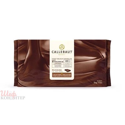 Шоколад молочный БЕЗ САХАРА Callebaut 33,6% 5кг. ПЛИТКА
