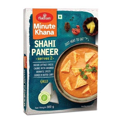 Готовое блюдо Шахи Панир Shahi Paneer с кусочками индийского сыра и ароматными специями Haldiram's 300 гр.