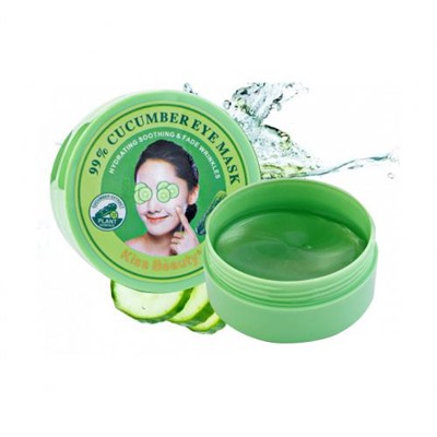 Гидрогелевые патчи для глаз Kiss Beauty Cucumber с экстрактом огурца 60 шт оптом