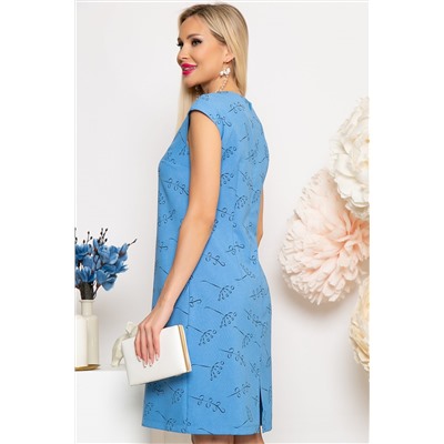 Платье-футляр "Паулина" (голубое) П3940