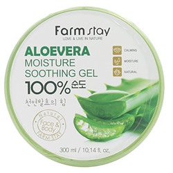 Гель многофункциональный с экстрактом алоэ вера Aloe vera moisture soothing gel FarmStay 300 мл.