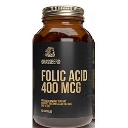 Фолиевая Кислота Folic Acid 400 mg. GRASSBERG 60 капс.