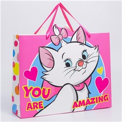 Пакет подарочный "You are amazing", Коты-аристократы, 40х31х11,5 см