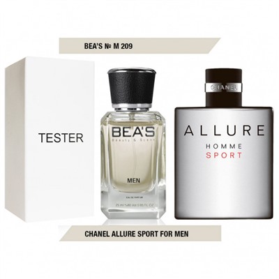 Tester Beas M209 C Allure Sport Men edp 25 ml, Парфюм мужской Beas M209 создан по мотивам аромата C Allure Sport