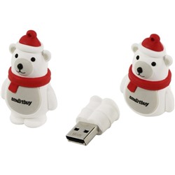 Флеш-накопитель USB Smartbuy 32GB белый Медведь