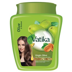 Маска для волос против увлажняющая Dabur Vatika Naturals Deep Conditioning Olive, Almond 500 гр.