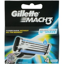 Сменные кассеты Gillette Mach3, 4 шт