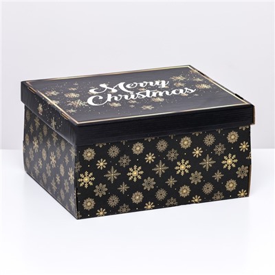 Складная коробка "Счастливого Рождества", 31,2 х 25,6 х 16,1 см