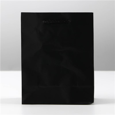 Пакет ламинированный «Чёрный», S 12 х 15 х 5,5 см