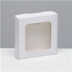 Коробка самосборная, белая, 13 х 13 х 3 см