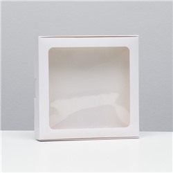 Коробка самосборная, белая, 21 х 21 х 3 см