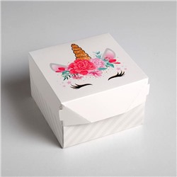 Коробка складная «Единорог», 12 × 8 × 12 см