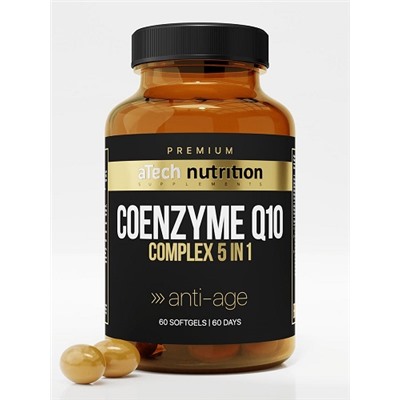 Комплекс для замедления старения Coenzyme Q10 Complex 5 in 1 aTech Nutrition Premium 60 капс.