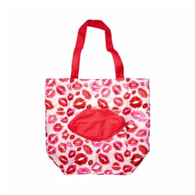 Складная сумка-шопер с принтом «поцелуи»