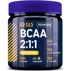 БЦАА 2:1:1 (BCAA 2:1:1), аминокислоты для набора массы, выносливости и восстановления, 280 г / 28 порций
