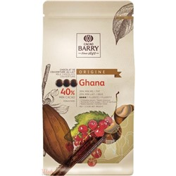 Шоколад кувертюр молочный GHANA 40% Cacao Barry 1кг