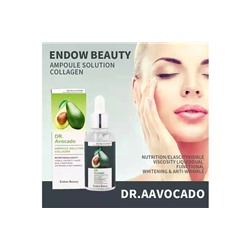 Многофункциональная ампульная сыворотка с экстрактом авокадо Endow Beauty DR.Avocado Ampoule Solution Collagen 30 ml.