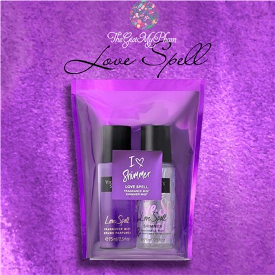 Подарочный набор Victoria's Secret Love Spell Fragrance Mist 75 ml Shimmer Mist 75 ml