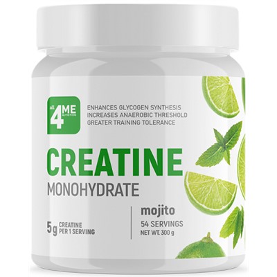 Креатин Моногидрат со вкусом мохито Creatine Monogydrate mojito 4ME Nutrition 300 гр.