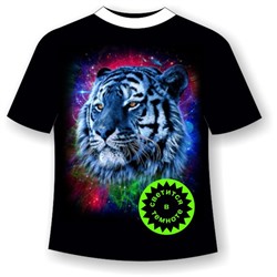 Подростковая футболка Тигр радуга 1028