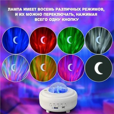 Проектор-Ночник Северное сияние Лунные огни с Bluetooth колонкой и MP3 плеером оптом