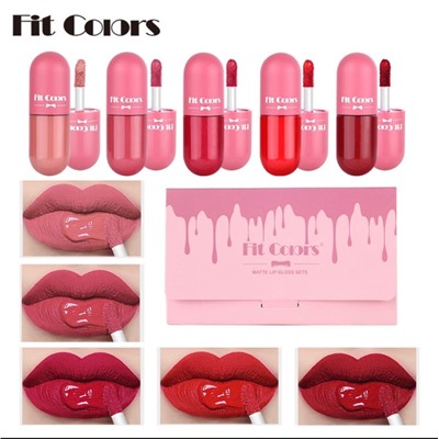 Набор жидких помад FIT COLORS MATTE LIP GLOSS SETS 5шт