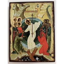 Икона Воскресение Христово (светлый фон) ИИ1023