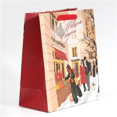 Пакет ламинированный вертикальный «Зимний город», ML 23 × 27 × 11,5 см