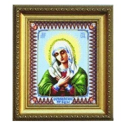 Набор для вышивания крестиком - Икона Божьей Матери Умиление 20х25,5 см