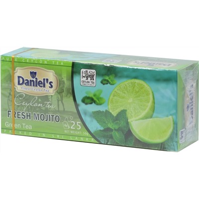 Daniel's. Fresh Mojito Green Tea 50 гр. карт.пачка, 25 пак.