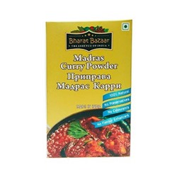 Приправа Мадрас Карри (Madras Kurry Powder) Bharat Bazaar 100 гр.