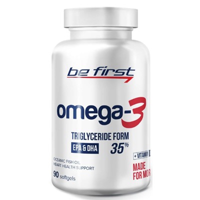 Омега 3 + Витамин Е Omega-3 + Витамин Е Be First 90 капс.