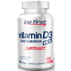 Витамин Д3 Vitamin D3 cholecalciferol 2000 IU Be First 60 капс.