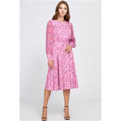 Платье Bazalini 4763 розовый цветы
