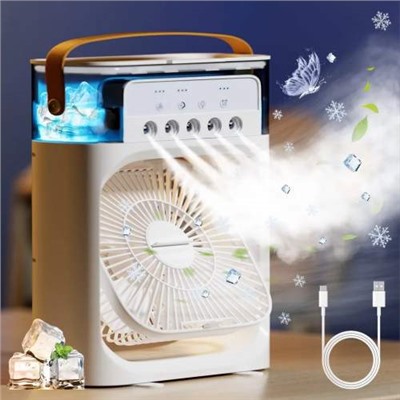 Электронный настольный осевой вентилятор Mini Cooling Fan с таймером 4 в 1 оптом