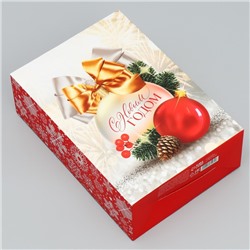 Коробка складная «С Новым годом», шар 16 × 23 × 7.5 см