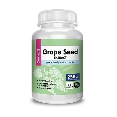 Антиоксидант экстракт виноградных косточек Grape Seed extract Chikalab 60 капс.