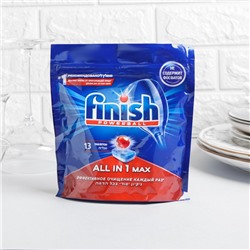 Таблетки для посудомоечных машин Finish Shine & Protect All in 1, 13 шт