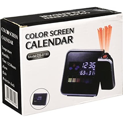 Часы - метеостанция с проектором Color Screen Calendar DS-8190