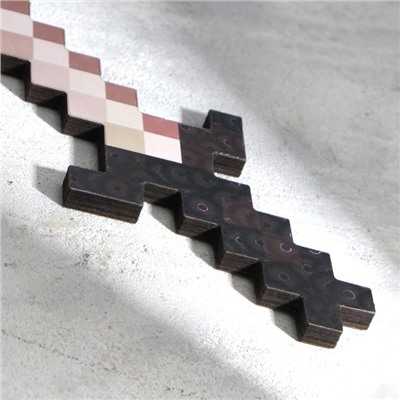 Сувенир деревянный "Нож", 20 см, пиксельный, с чёрной ручкой