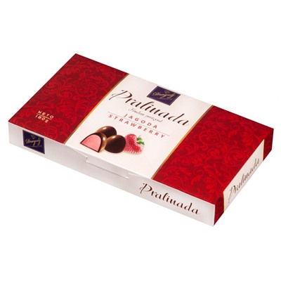 Конфеты Пралинада клубника с какао глазурью 180 гр