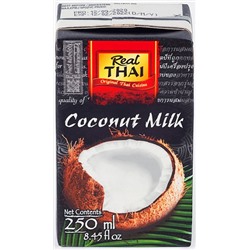 Молоко кокосовое (85% мякоти) Coconut Milk Real Thai 250 мл. TetraPak