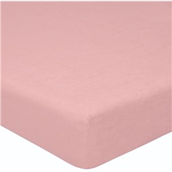 Простыня на резинке махровая 180х200 / розовый