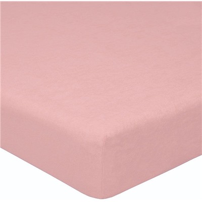 Простыня на резинке махровая 140х200 / розовый