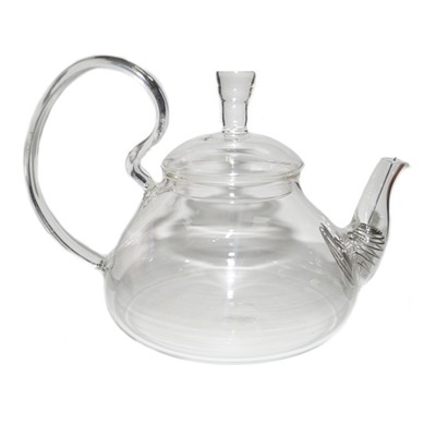 Заварочный чайник из жаропрочного стекла "Бегония" с пружинкой-фильтром в носике, 600 мл, дно d90 мм