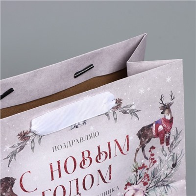 Пакет крафтовый горизонтальный «Сказка», MS 23 × 18 × 10 см