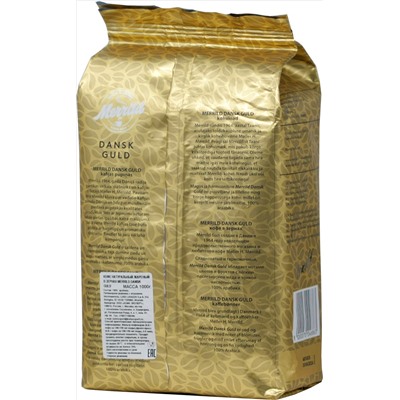Merrild. Gold Arabica (зерновой) 1 кг. мягкая упаковка