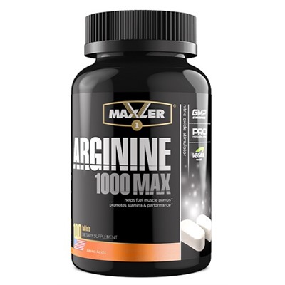 Аминокислота Аргинин Arginine Max 1000 Maxler 100 таб.