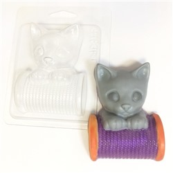 Пластиковая форма - БП 582 - Котёнок и нитки
