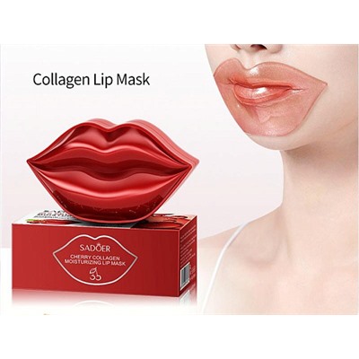 Увлажняющие патчи для губ SADOER Cherry Collagen Moisturizing Lip Mask 60гр 20шт